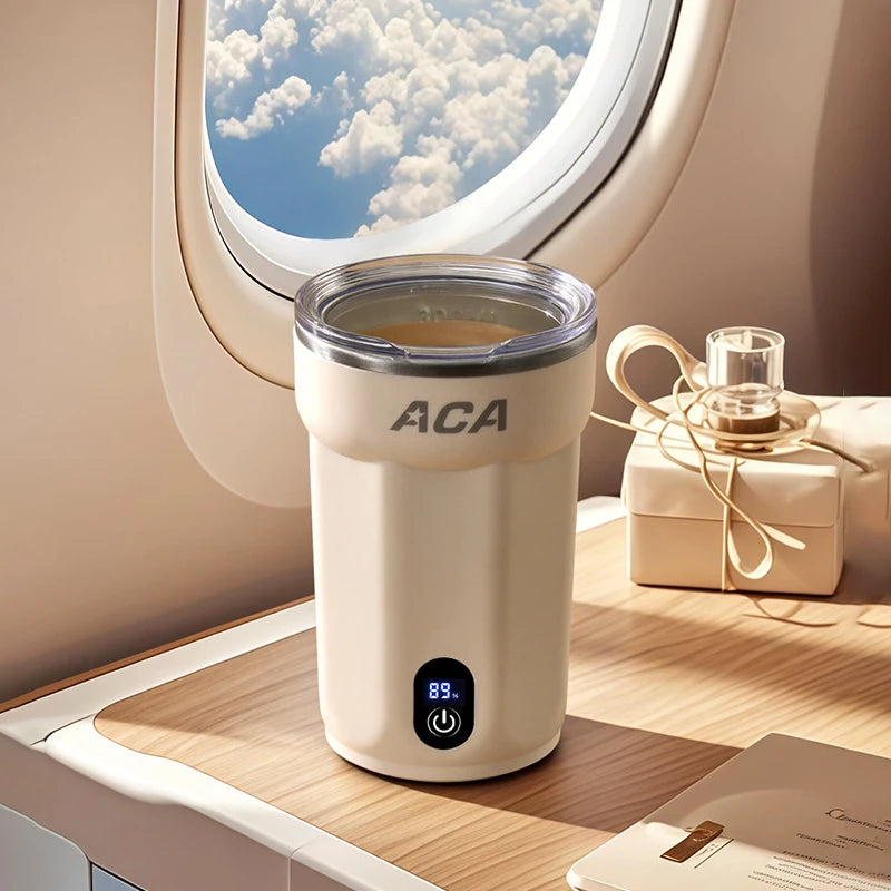 Tazza Elettrica Portatile con Mescolamento Automatico 300ml - Display Temperatura e Batteria