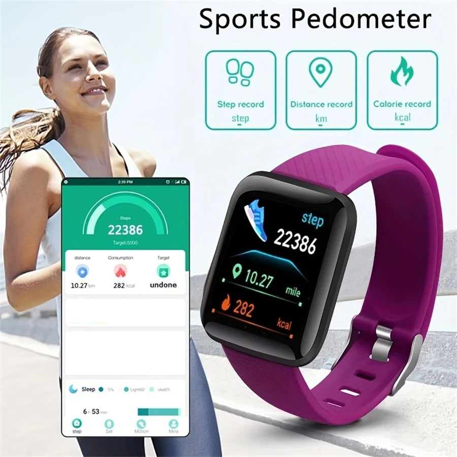 Smartwatch Y68 Fitness Tracker con Notifiche Messaggi - Orologio Intelligente per Android iOS Uomo Donna Sport