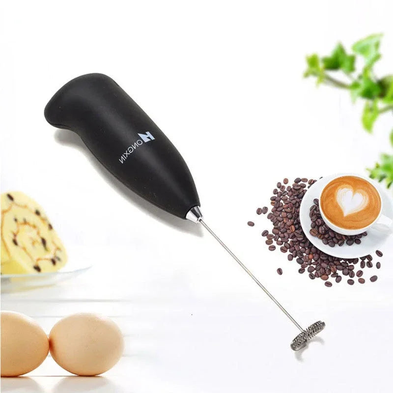 Montalatte Elettrico Portatile Mini Schiumatore per Cappuccino Caffè Latte Macchiato e Frullini da Cucina