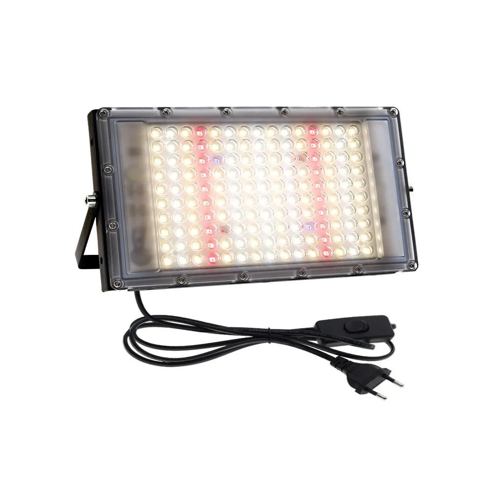 Luce di Crescita LED per Piante a Spettro Completo 380-840nm IP65 - 50W 100W 300W per Serra Indoor e Coltivazione