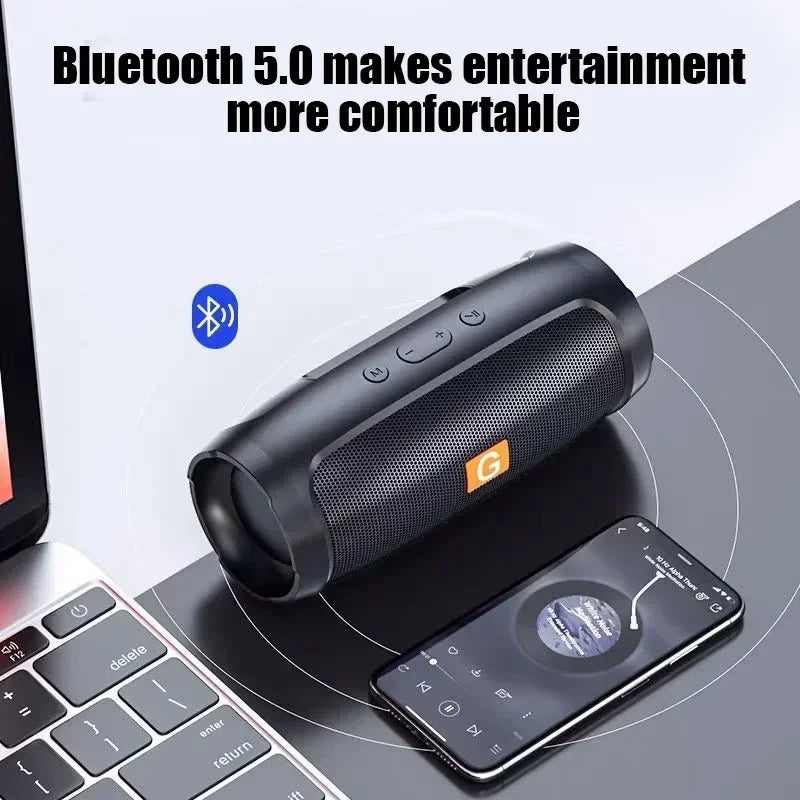 Subwoofer portatile Casse Bluetooth Stereo Surround da esterno Impermeabile Altoparlante wireless Supporta Radio FM e scheda TF