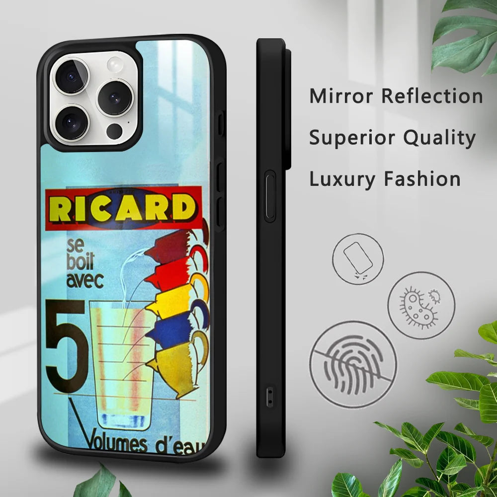 Custodia per Cellulare R-RICARDs A-Alcohol Vintage per iPhone 16 15 14 13 12 11 Pro Xs Max Mini Plus Rigida