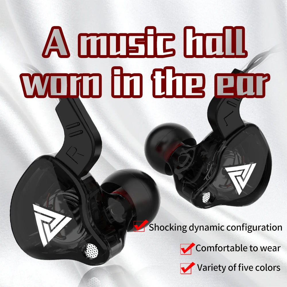 Cuffie In-Ear Originali QKZ AK6 con 6 Driver Dinamici, Microfono, Stereo, Sport, HIFI, Subwoofer, Auricolari Monitor