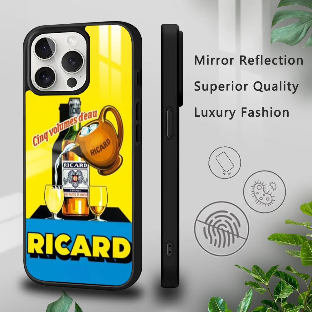 Custodia per Cellulare R-RICARDs A-Alcohol Vintage per iPhone 16 15 14 13 12 11 Pro Xs Max Mini Plus Rigida