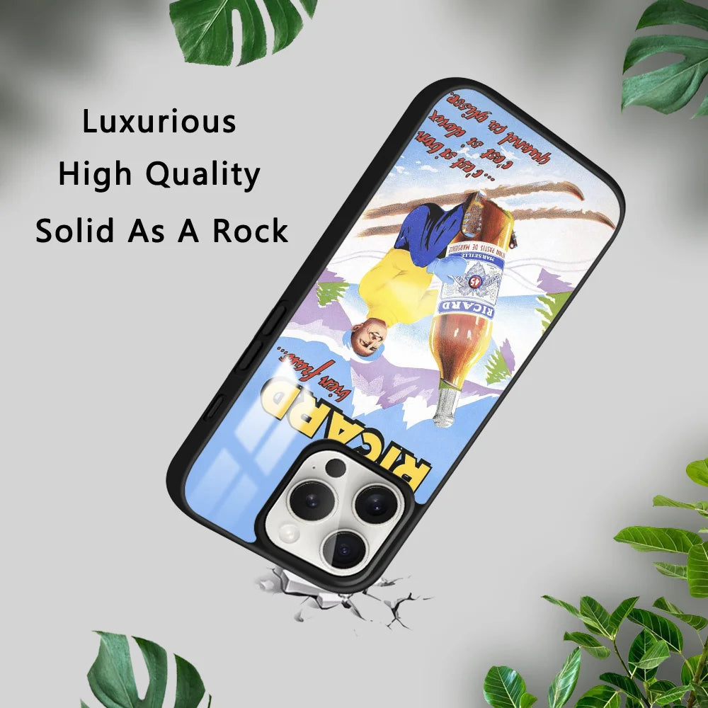 Custodia per Cellulare R-RICARDs A-Alcohol Vintage per iPhone 16 15 14 13 12 11 Pro Xs Max Mini Plus Rigida