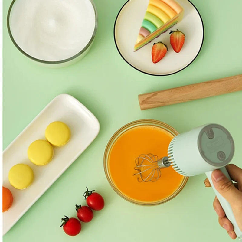 Sbattitore Elettrico Wireless Automatico per Pasticceria - Frusta Elettrica Ricaricabile per Panna e Impasti