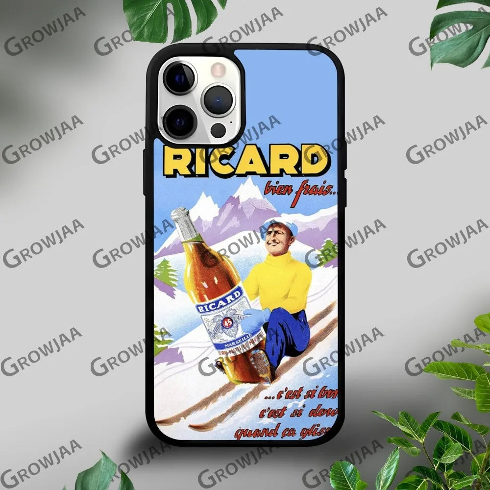 Custodia per Cellulare R-RICARDs A-Alcohol Vintage per iPhone 16 15 14 13 12 11 Pro Xs Max Mini Plus Rigida