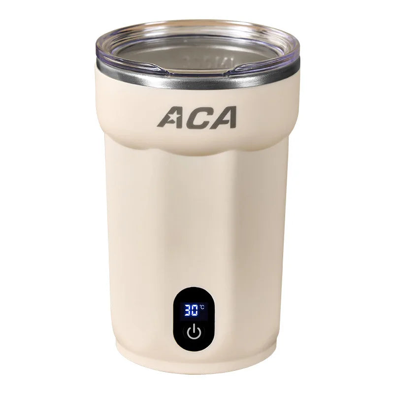 Tazza Elettrica Portatile con Mescolamento Automatico 300ml - Display Temperatura e Batteria