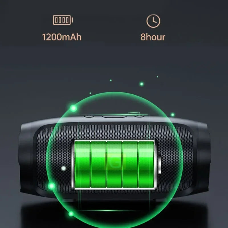 Subwoofer portatile Casse Bluetooth Stereo Surround da esterno Impermeabile Altoparlante wireless Supporta Radio FM e scheda TF