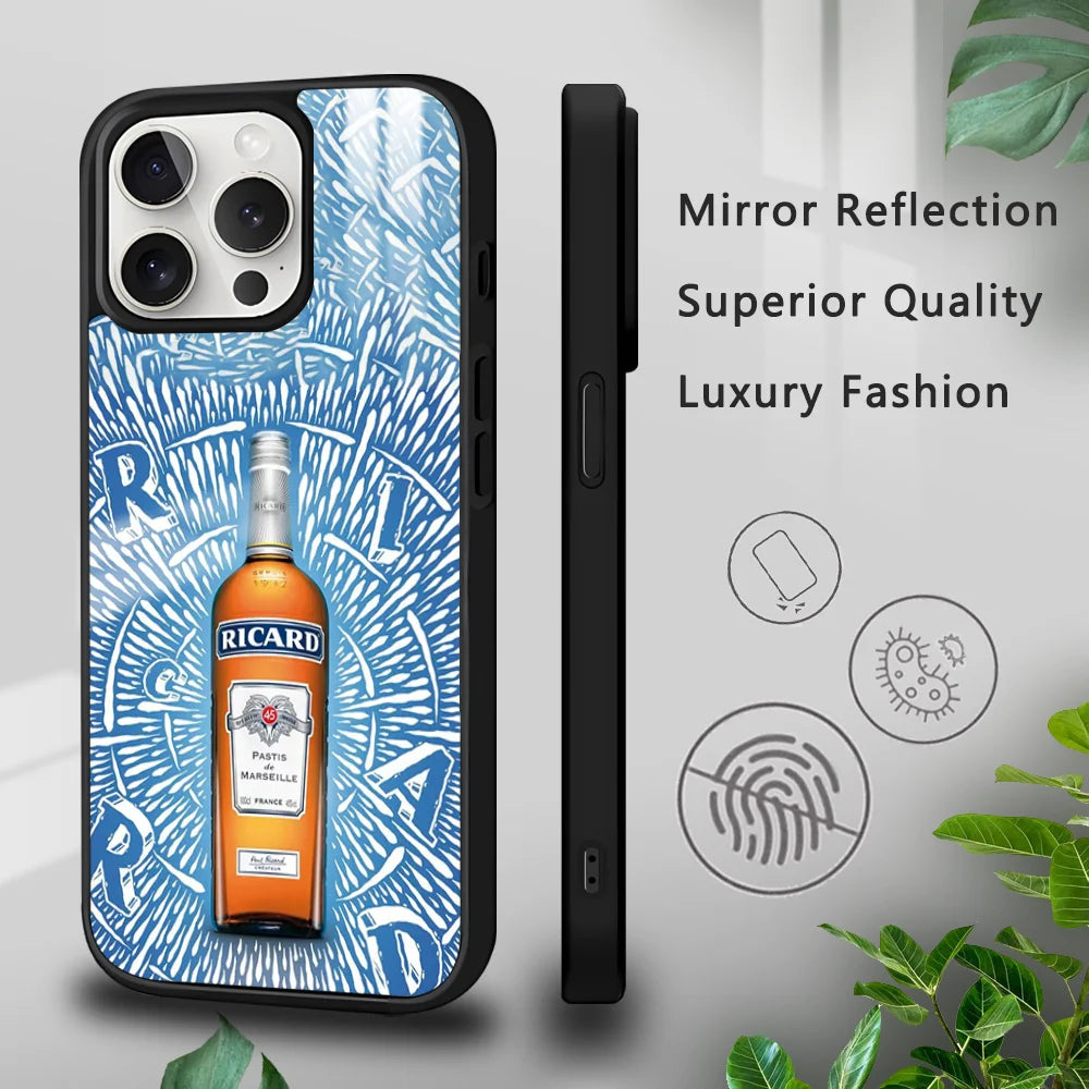 Custodia per Cellulare R-RICARDs A-Alcohol Vintage per iPhone 16 15 14 13 12 11 Pro Xs Max Mini Plus Rigida