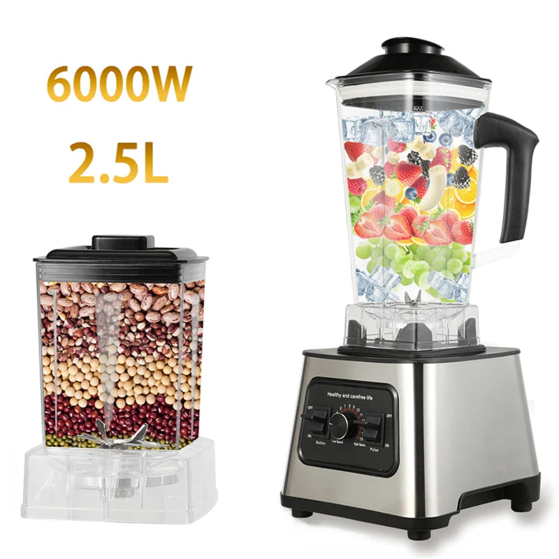 Frullatore Professionale 600W con Contenitore 2.5L, Mixer per Smoothie Frutta Ghiaccio e Frullati
