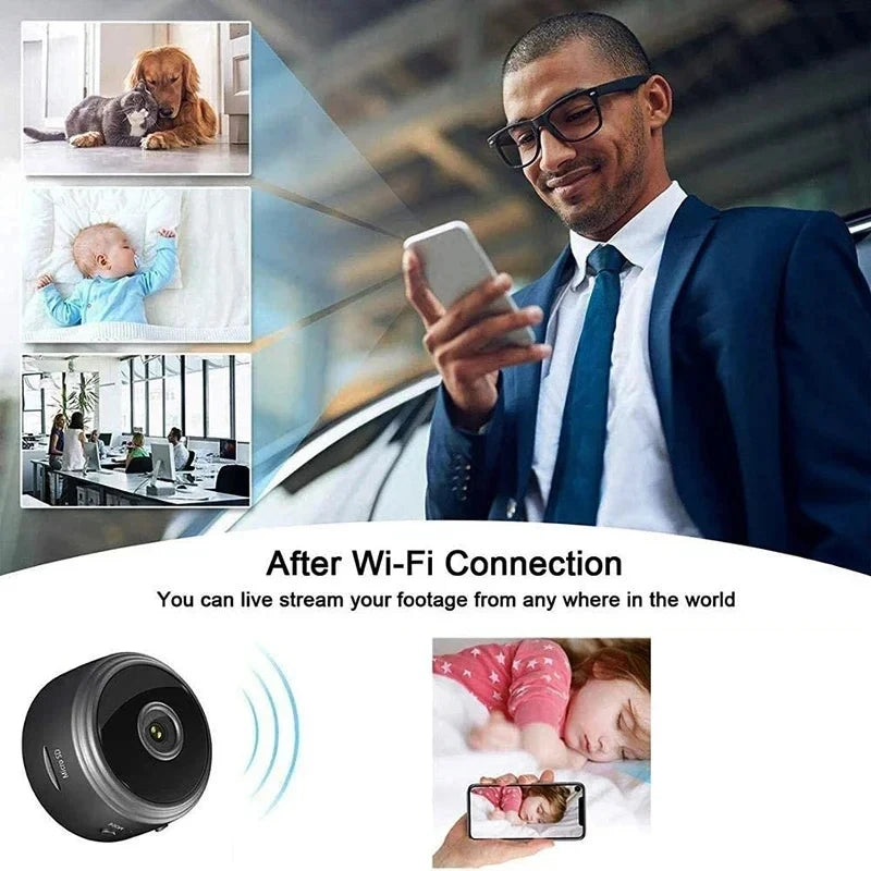A9 Mini Telecamera WiFi Registratore Video Wireless Telecamera di Sicurezza Telecamera Smart Home per Monitoraggio di Bambini e Animali Domestici