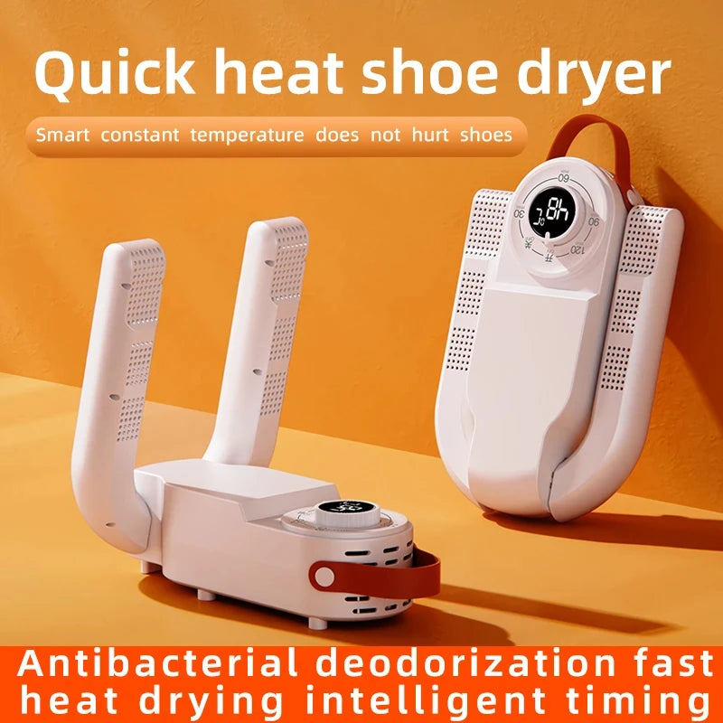 Asciuga Scarpe Elettrico Intelligente con Timer Regolabile - Asciugatura Rapida Deodorante Sterilizzante per Scarpe e Scarponi