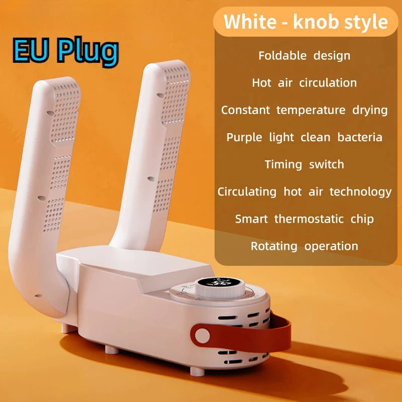 Asciuga Scarpe Elettrico Intelligente con Timer Regolabile - Asciugatura Rapida Deodorante Sterilizzante per Scarpe e Scarponi