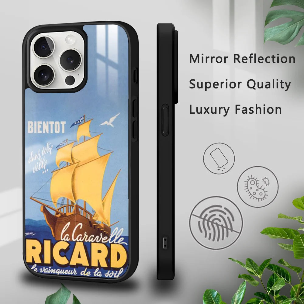 Custodia per Cellulare R-RICARDs A-Alcohol Vintage per iPhone 16 15 14 13 12 11 Pro Xs Max Mini Plus Rigida