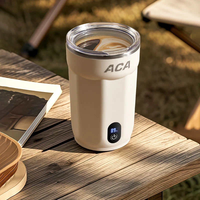 Tazza Elettrica Portatile con Mescolamento Automatico 300ml - Display Temperatura e Batteria