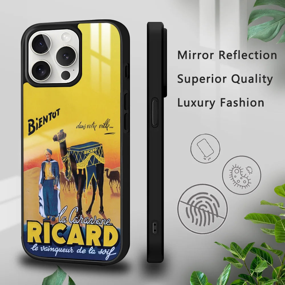 Custodia per Cellulare R-RICARDs A-Alcohol Vintage per iPhone 16 15 14 13 12 11 Pro Xs Max Mini Plus Rigida