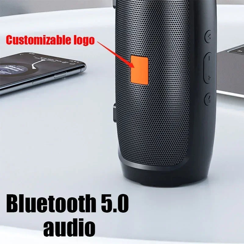 Subwoofer portatile Casse Bluetooth Stereo Surround da esterno Impermeabile Altoparlante wireless Supporta Radio FM e scheda TF