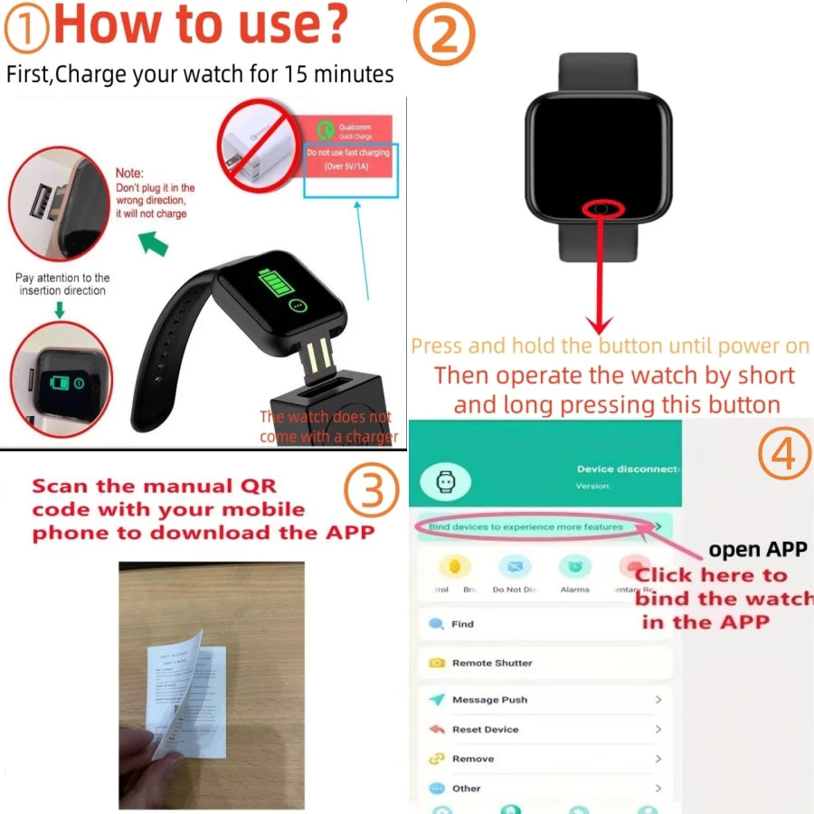 Smartwatch Bluetooth con Lettore Musicale e Monitor Sonno - Orologio Fitness Sport per Uomo Donna Android iOS